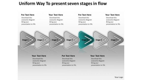 Uniform Way To Present Seven Stages In Flow Best Business Plan Templates PowerPoint Slides