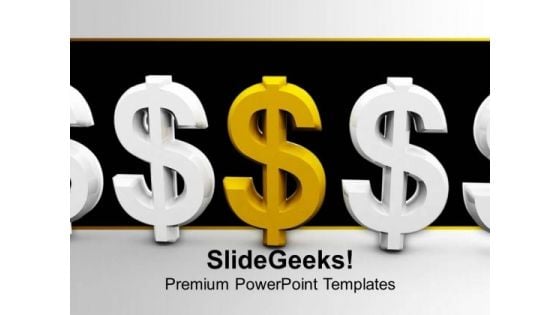 Unique Golden Dollar Sign Finance PowerPoint Templates Ppt Backgrounds For Slides 1112