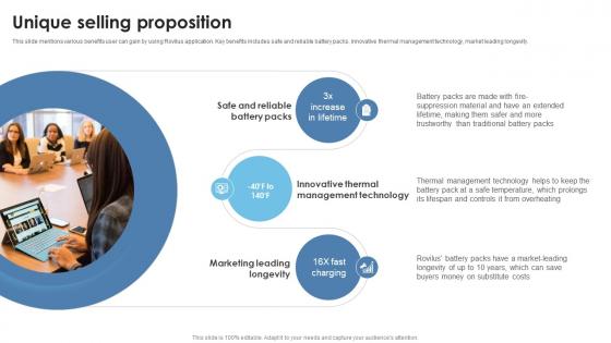 Unique Selling Proposition Thermal Battery Packs Manufacturer Investor Funding Elevator Pitch Deck Unique Selling Proposition Thermal Battery Packs Manufacturer Investor Funding Elevator Pitch Deck
