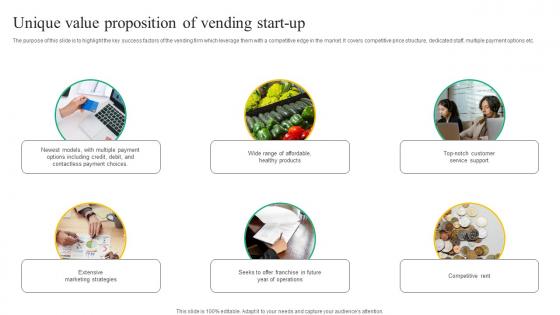 Unique Value Proposition Beverage Vending Machine Business Plan Go To Market Strategy Ideas Pdf