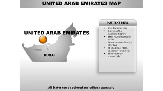 United Arab Emirates Country PowerPoint Maps United Arab Emirates Country PowerPoint Maps
