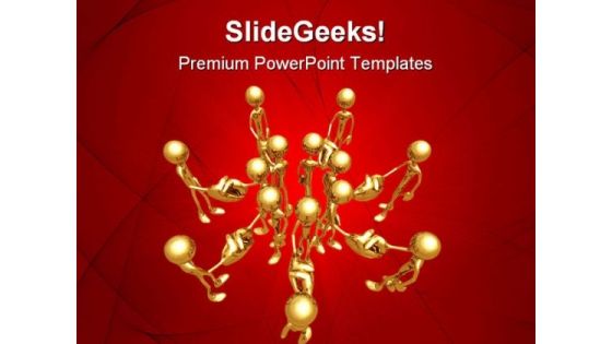 United Handshake People PowerPoint Themes And PowerPoint Slides 0811