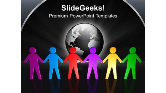 United People Globe PowerPoint Templates Ppt Backgrounds For Slides 1212