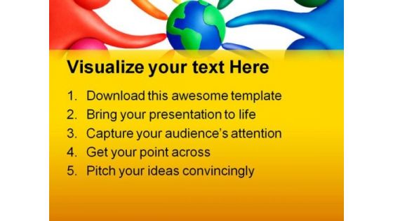 United People Globe PowerPoint Themes And PowerPoint Slides 0811