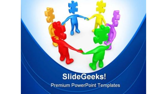 United People Teamwork PowerPoint Background And Template 1210