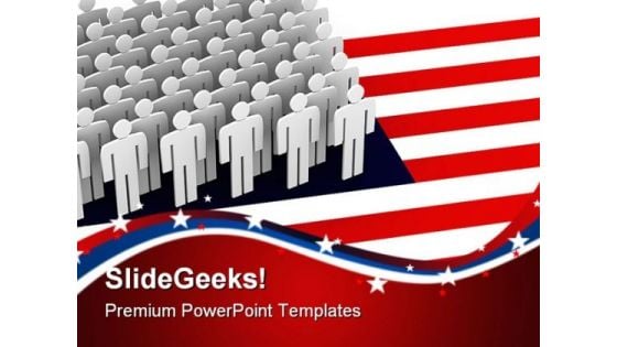 United State Americana PowerPoint Themes And PowerPoint Slides 0611