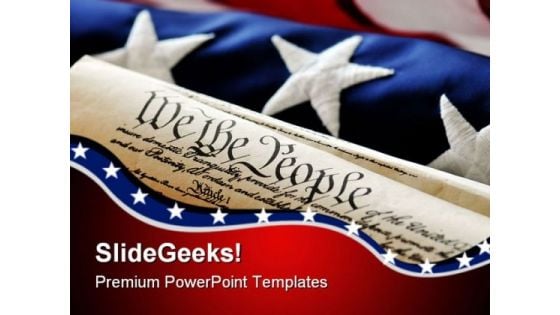 United States Constitution Government PowerPoint Templates And PowerPoint Backgrounds 0811