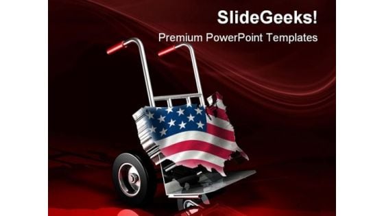 United States Delivery Americana PowerPoint Themes And PowerPoint Slides 0511