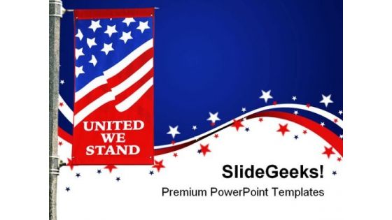 United We Stand Americana PowerPoint Template 1110