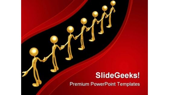 Unity Chain People PowerPoint Themes And PowerPoint Slides 0811