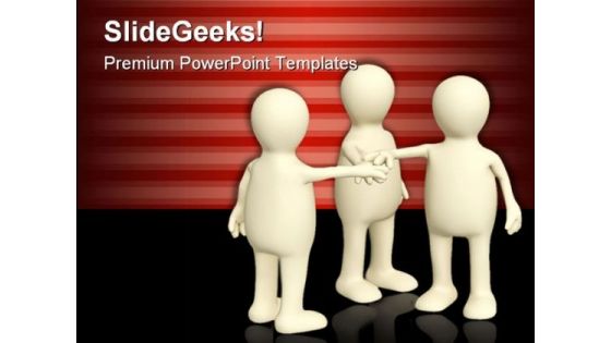 Unity Teamwork People PowerPoint Template 0810