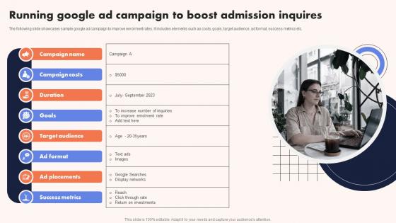 University Marketing Guide Running Google Ad Campaign To Boost Admission Inquires Strategy SS V University Marketing Guide Running Google Ad Campaign To Boost Admission Inquires Strategy SS V