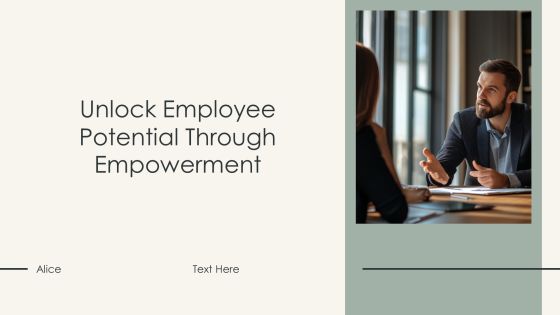 Unlock Employee Potential Through Empowerment PPT Mockup AT