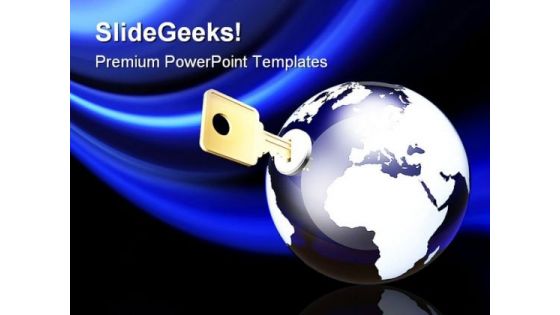 Unlocking The World Security PowerPoint Templates And PowerPoint Backgrounds 0211