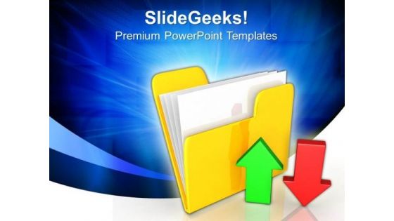 Upload Download Folder Computer PowerPoint Templates And PowerPoint Themes 0912