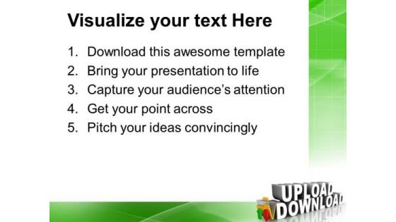 Upload Download Folder Icon Internet PowerPoint Templates And PowerPoint Themes 1112