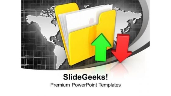 Upload Download Folder Internet PowerPoint Templates And PowerPoint Themes 1112