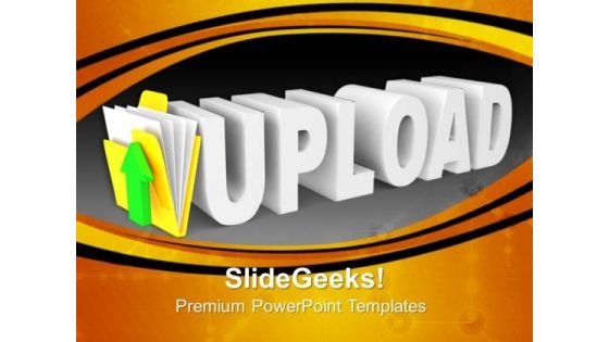 Upload Icon Computer PowerPoint Templates And PowerPoint Themes 0912