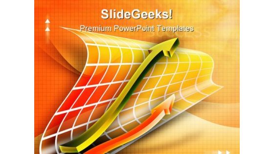 Upward Arrow Abstract Background PowerPoint Themes And PowerPoint Slides 0811