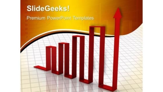 Upward Arrow Graph Business PowerPoint Templates And PowerPoint Themes 0612