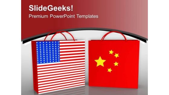 Us China Collabration Business PowerPoint Templates Ppt Backgrounds For Slides 0413