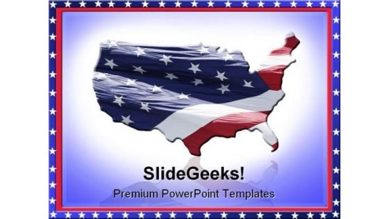 Us Flag Americana PowerPoint Templates And PowerPoint Backgrounds 0811