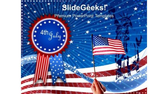 Us Flag Independence Day 4th July PowerPoint Templates And PowerPoint Themes 0612