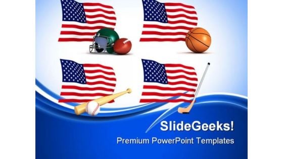 Us Sports Americana PowerPoint Themes And PowerPoint Slides 0811