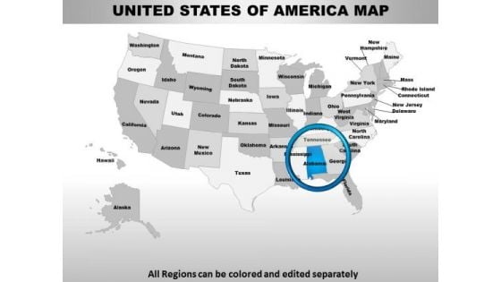 Usa Alabama State PowerPoint Maps