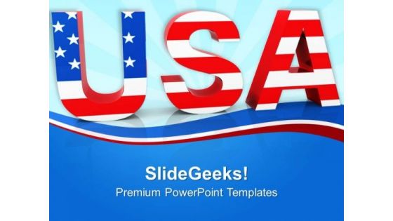 Usa American Patriotism PowerPoint Templates Ppt Backgrounds For Slides 0913