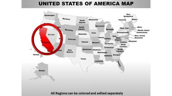 Usa California State PowerPoint Maps