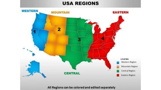 Usa Central Region Country PowerPoint Maps Usa Central Region Country PowerPoint Maps