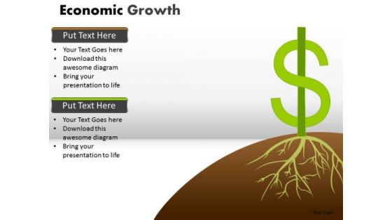 Usa Dollar Economy Growth PowerPoint Templates Economic Ppt Slides