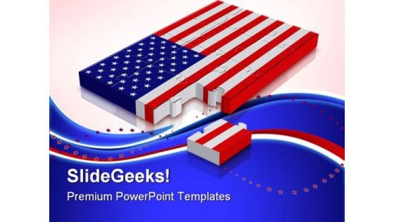 Usa Flag Americana PowerPoint Templates And PowerPoint Backgrounds 0811