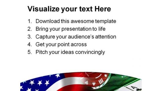 Usa Flag And Gambling Game PowerPoint Templates And PowerPoint Backgrounds 0811