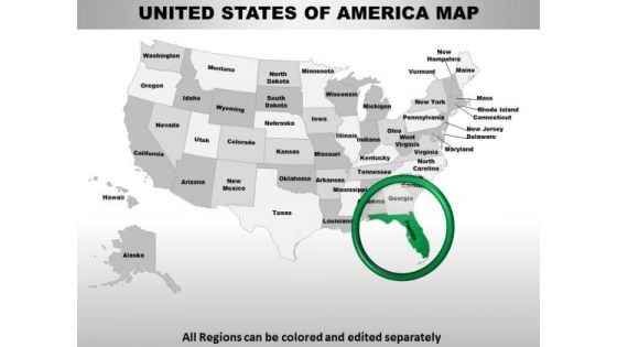 Usa Florida State PowerPoint Maps