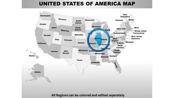 Usa Illinois State PowerPoint Maps