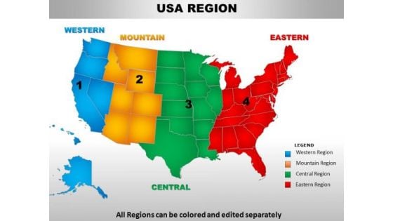 Usa Mountain Region Country PowerPoint Maps