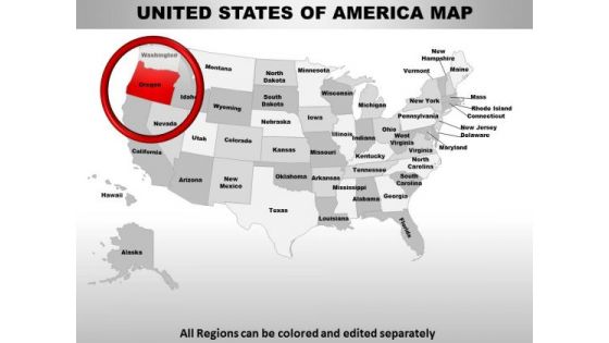 Usa Oregon State PowerPoint Maps Usa Oregon State PowerPoint Maps