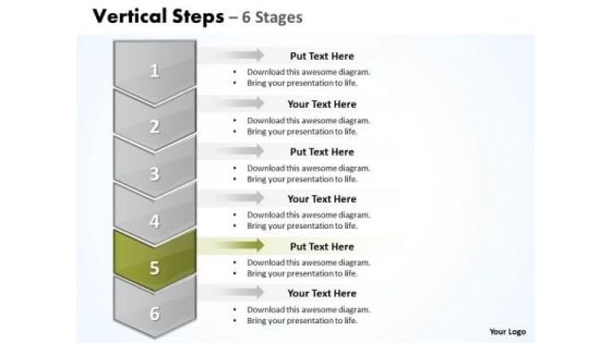 Usa PowerPoint Template Vertical Steps 6 1 Project Management Ppt Image