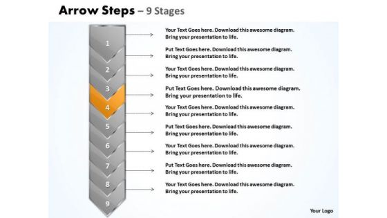 Usa Ppt Arrow 9 Phase Diagram Communication Skills PowerPoint 5 Image