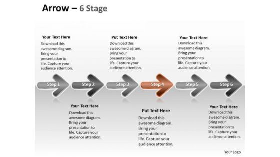 Usa Ppt Background Linear Abstraction By 6 Arrows Business Management PowerPoint 5 Design