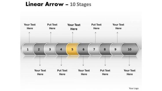 Usa Ppt Background Linear Arrow 10 State PowerPoint Project Diagram 6 Image