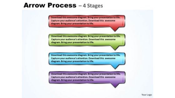 Usa Ppt Background Logical Model Using 4 Rectangular Arrows 1 Graphic