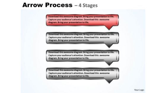 Usa Ppt Background Logical Model Using 4 Rectangular Arrows 2 Graphic