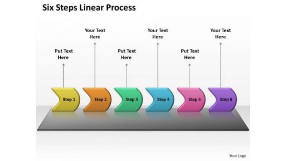 Usa Ppt Background Six Practice The PowerPoint Macro Steps Linear Process 1 Graphic