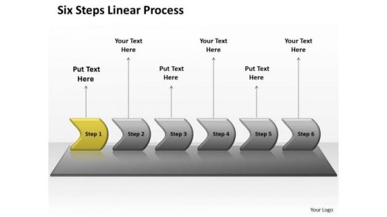 Usa Ppt Background Six Practice The PowerPoint Macro Steps Linear Process 2 Graphic