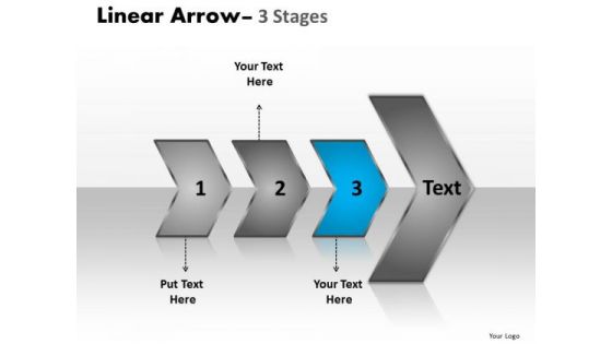 Usa Ppt Template Arrow Demonstration Of 3 Steps Project Management PowerPoint 4 Graphic