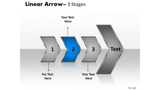 Usa Ppt Template Arrow Demonstration Of 3 Steps Project Management PowerPoint Graphic