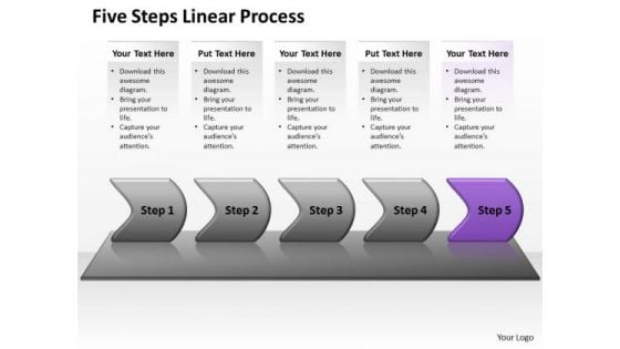 Usa Ppt Template Five Scientific Method Steps Representation Video Linear Process 6 Graphic